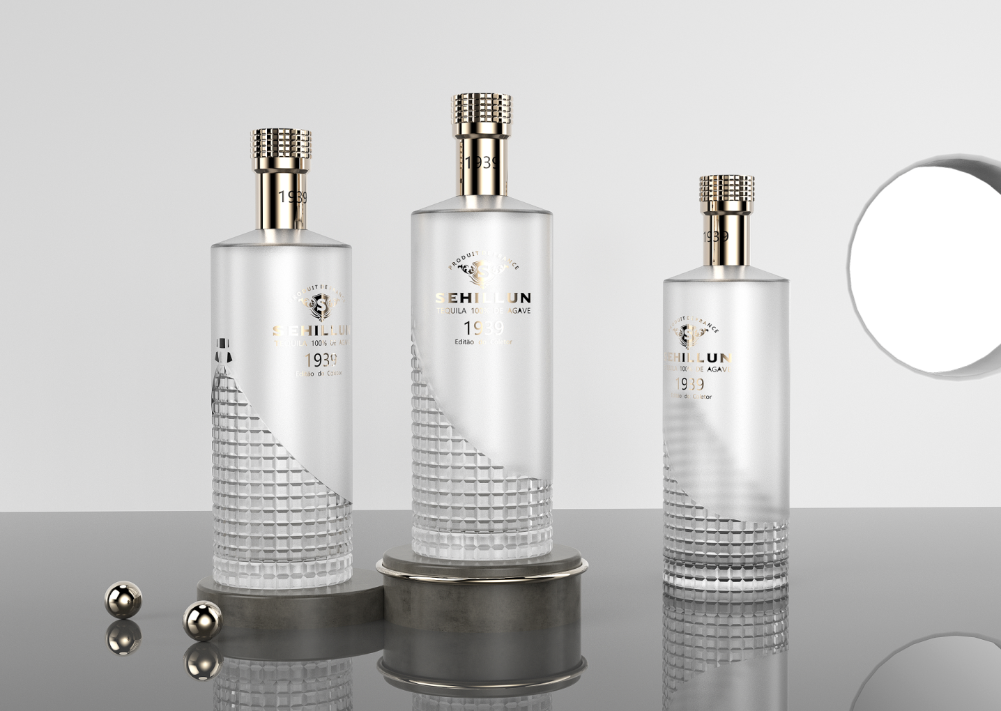 product oem custom logo high quality tequila spirits bottle light bottle comes with custom box915-4