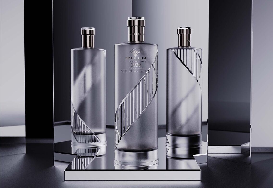 product luxury customized logo 500ml 700ml  750ml tequila spirit liquor glass bottle with cork-2