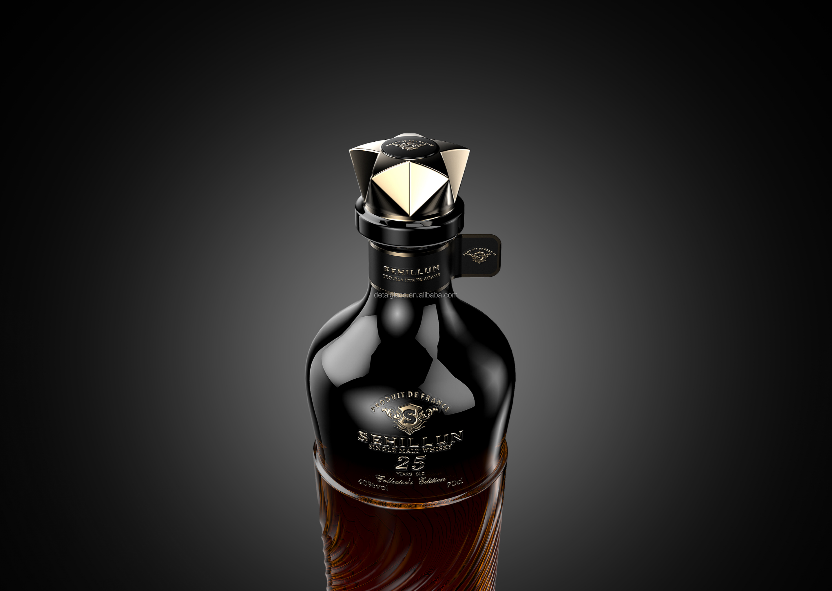 product custom made brandy bottle cartons whiskey and spirits packaging box with matt lamination for vodka whiskey gin tequila rum-6