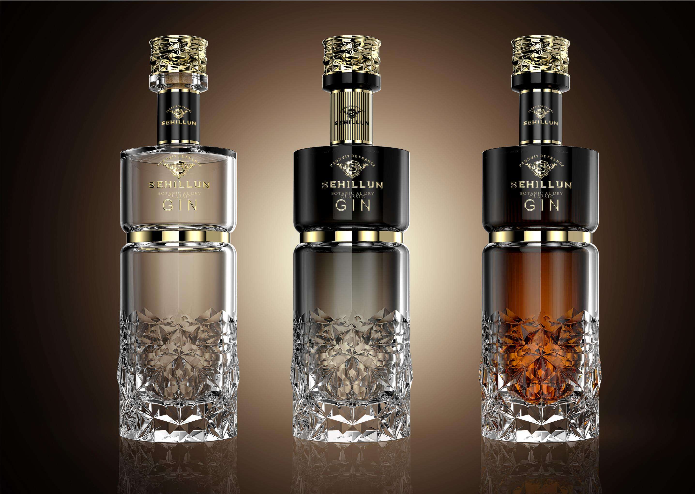 product an optional 700 ml or 750 ml empty glass gin spirits bottle sample luxurious with gift box-6