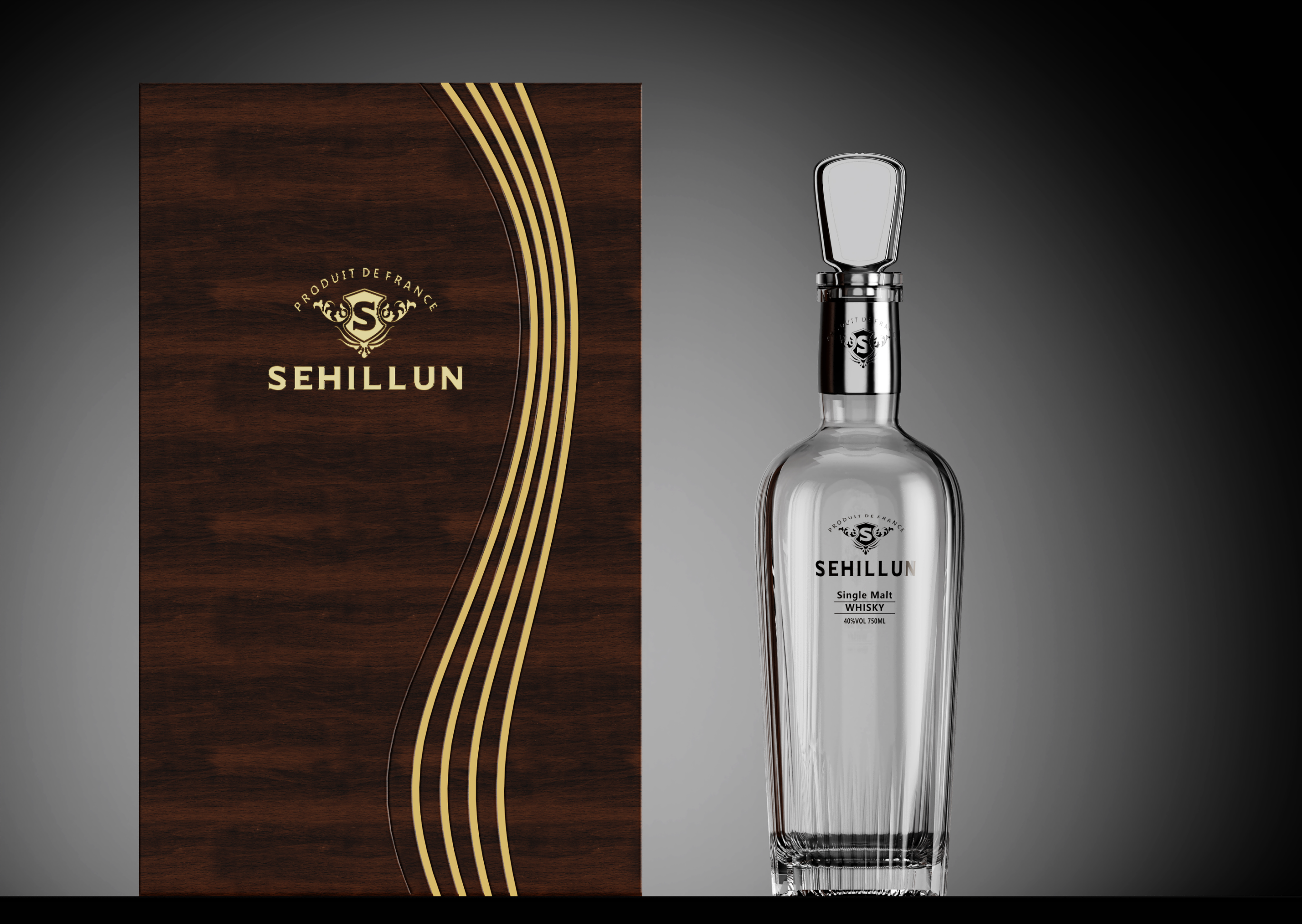 product custom logo gift box insert for vodka gin tequila rum spirits bottle premium brandy with embossing printing handling-2