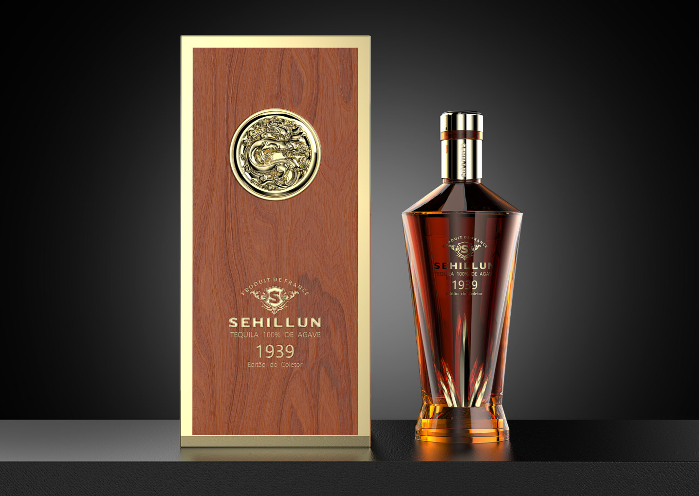 product oem custom logo high quality tequila spirits bottle light bottle comes with custom box563-2