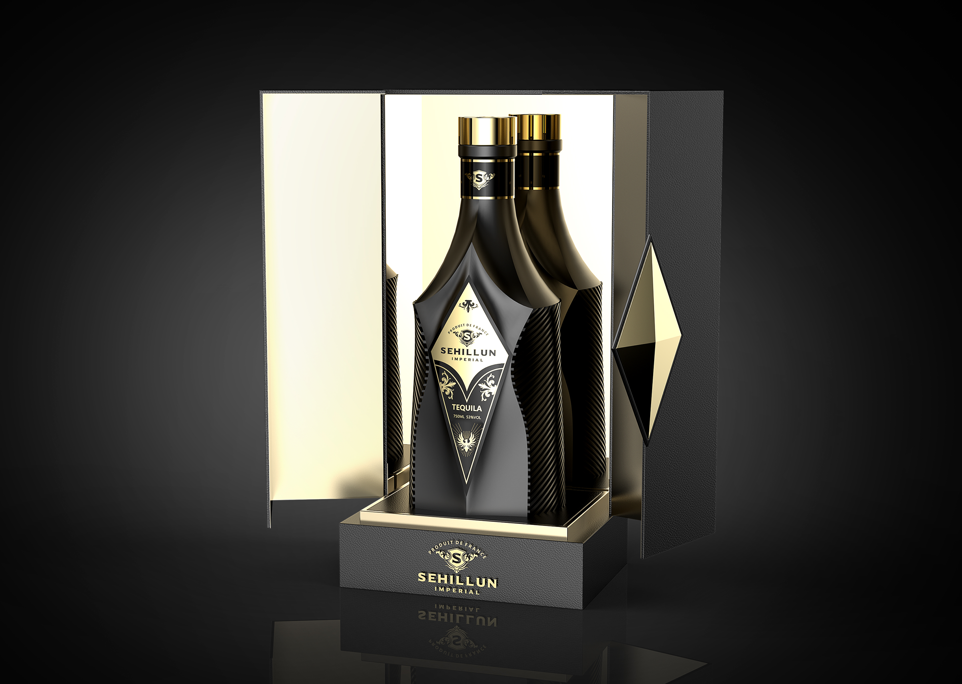 3l round glass liquor bottle with tequila-3