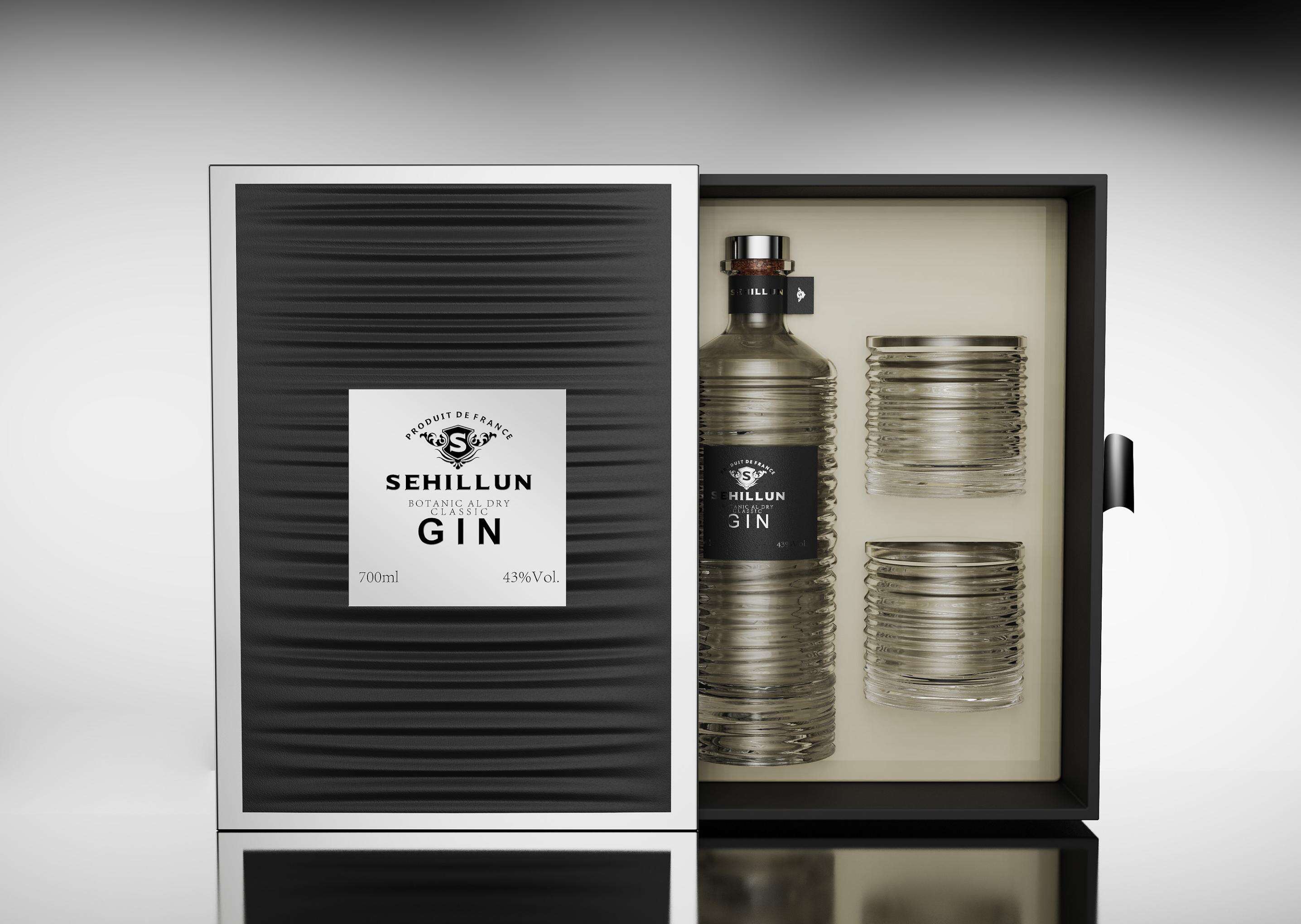 product wholesale clear liquor bottle 500ml 750ml flat gin bottle glass with screw cap for gin and customization box-6