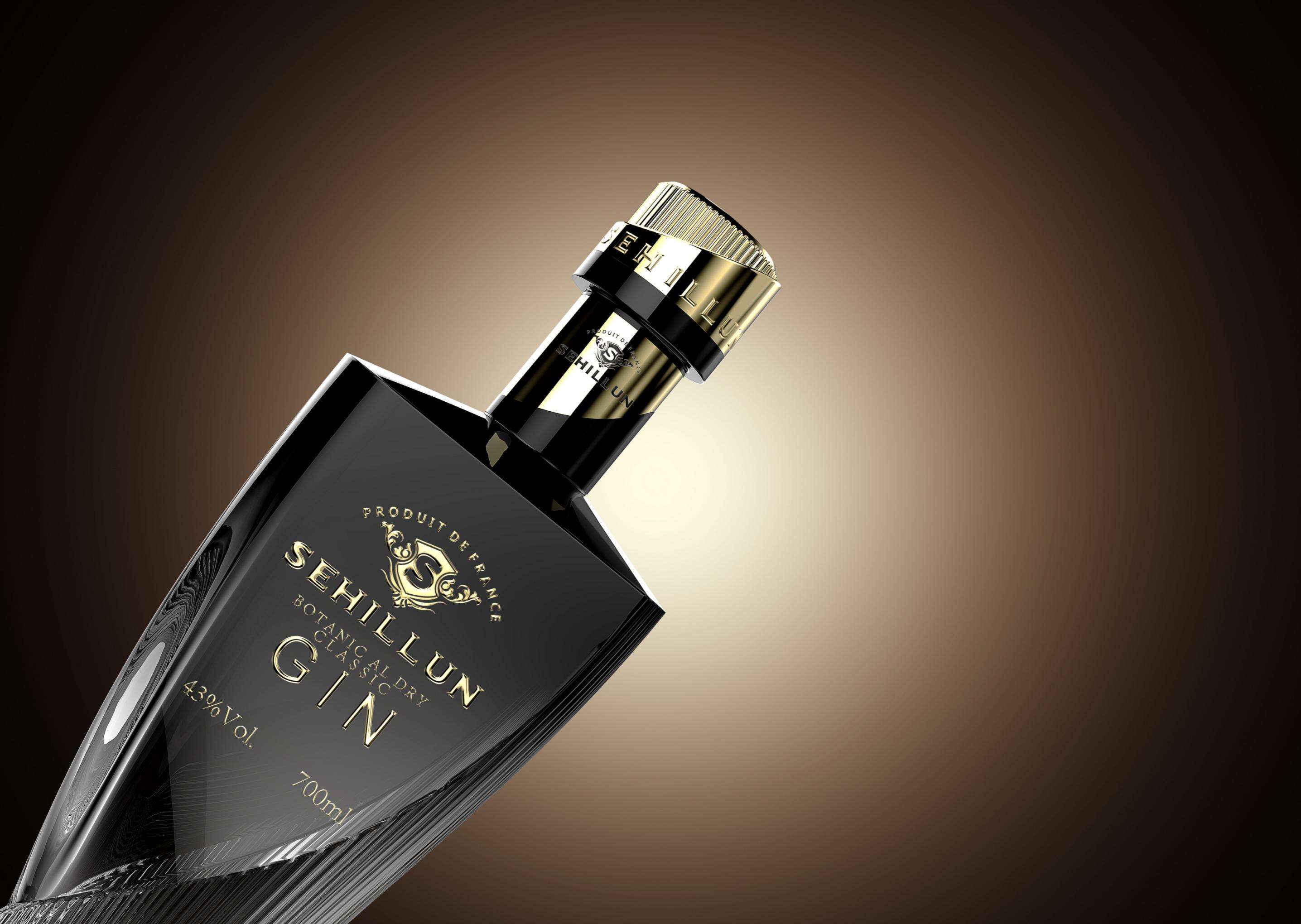 product wholesale clear liquor bottle 500ml 750ml flat gin bottle glass with screw cap  for gin and customization box-4