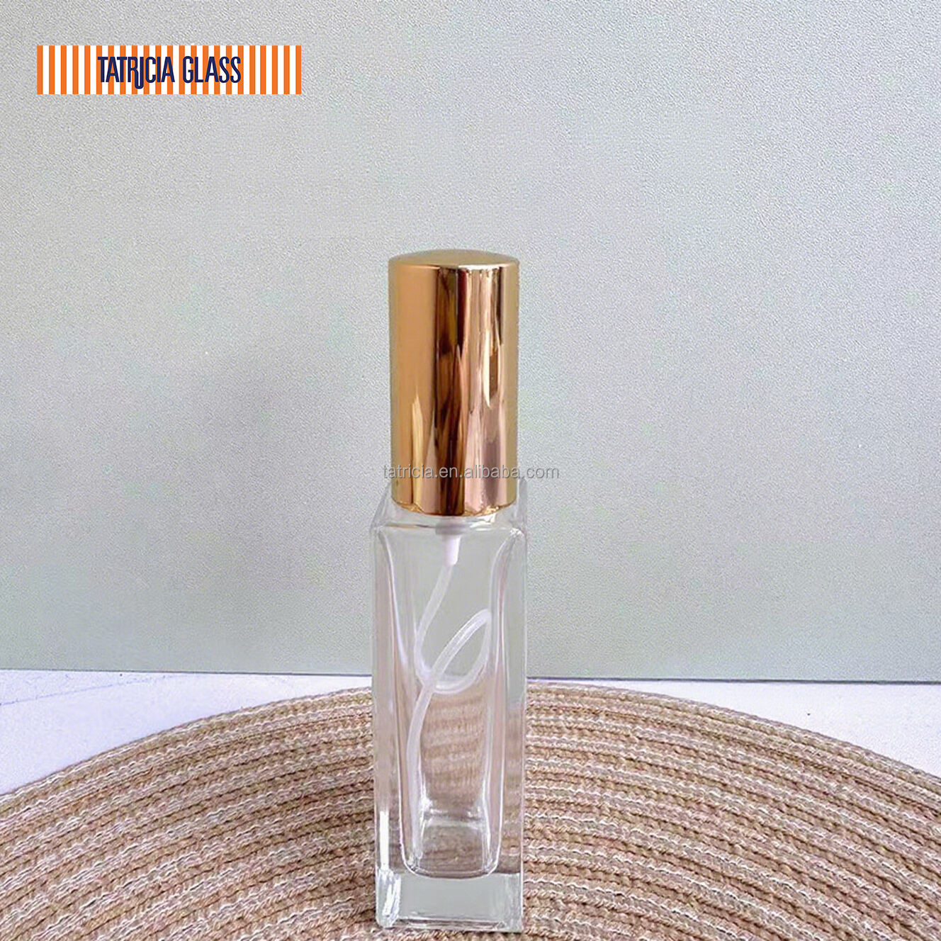 product oem custom miniature glass perfume bottles luxury square empty  refillable with screen printing b2b wholesale supplier283-3