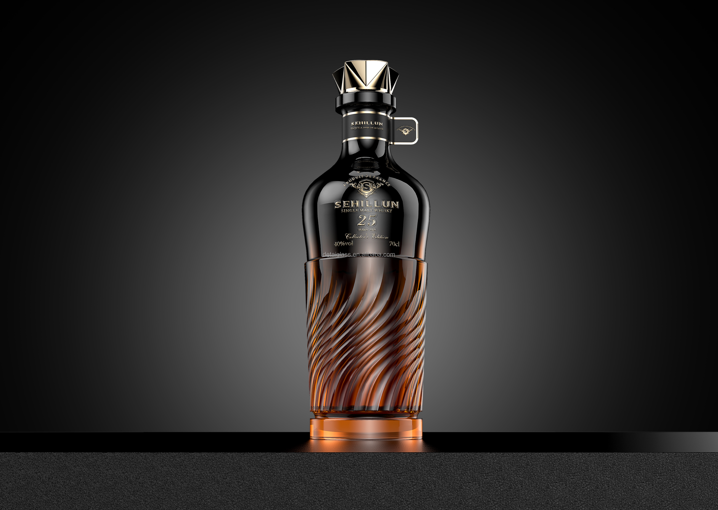 product custom made brandy bottle cartons whiskey and spirits packaging box with matt lamination for vodka whiskey gin tequila rum-4