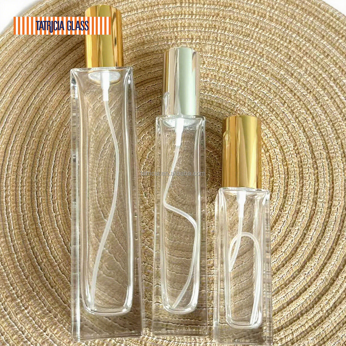 product oem custom miniature glass perfume bottles luxury square empty  refillable with screen printing b2b wholesale supplier283-5