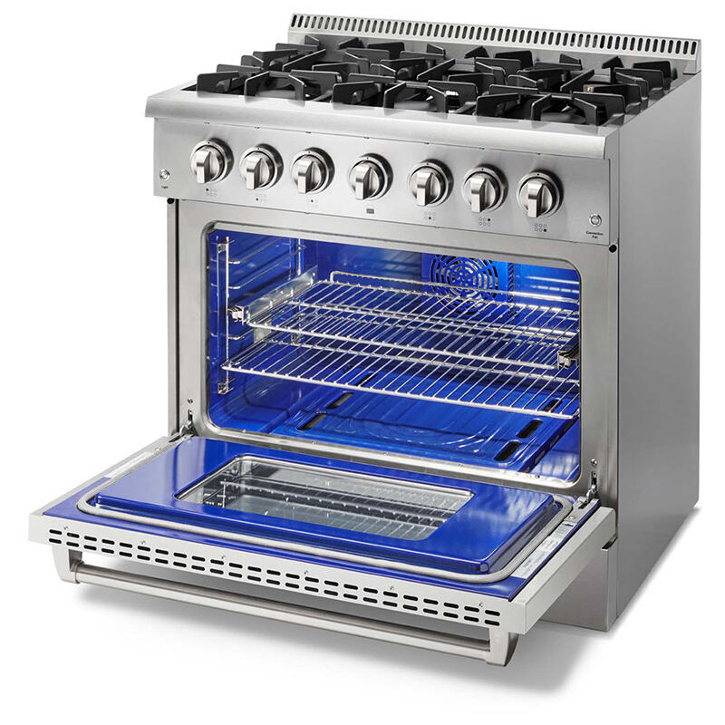 Hyxion HRD3606U 36" Dual Fuel Range: Culinary Precision in Stainless Steel