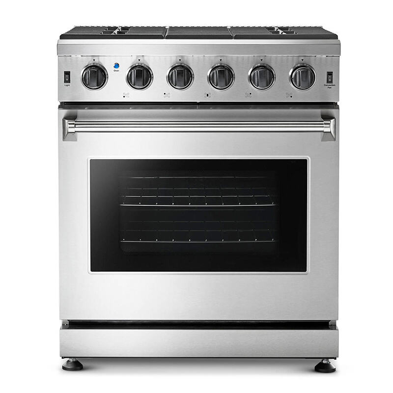 Hyxion LRG3001U 30" Gas Range in Silver Stainless