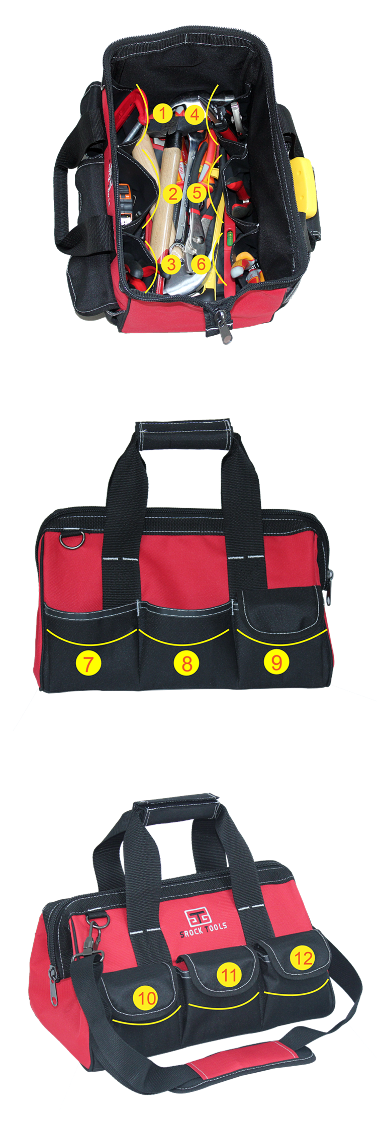 Waterproof Canvas Fabric Hand Carpenters Plumbers Storage Heavy Duty Electrical Electrician Tool Bag factory