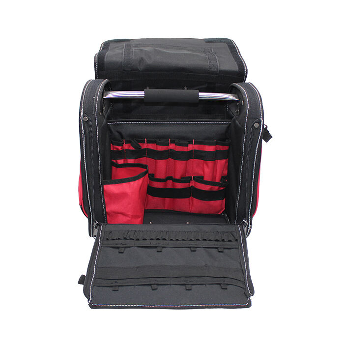 Large space trolly heavy duty tool bags with wheels rolling tool bag manufacture