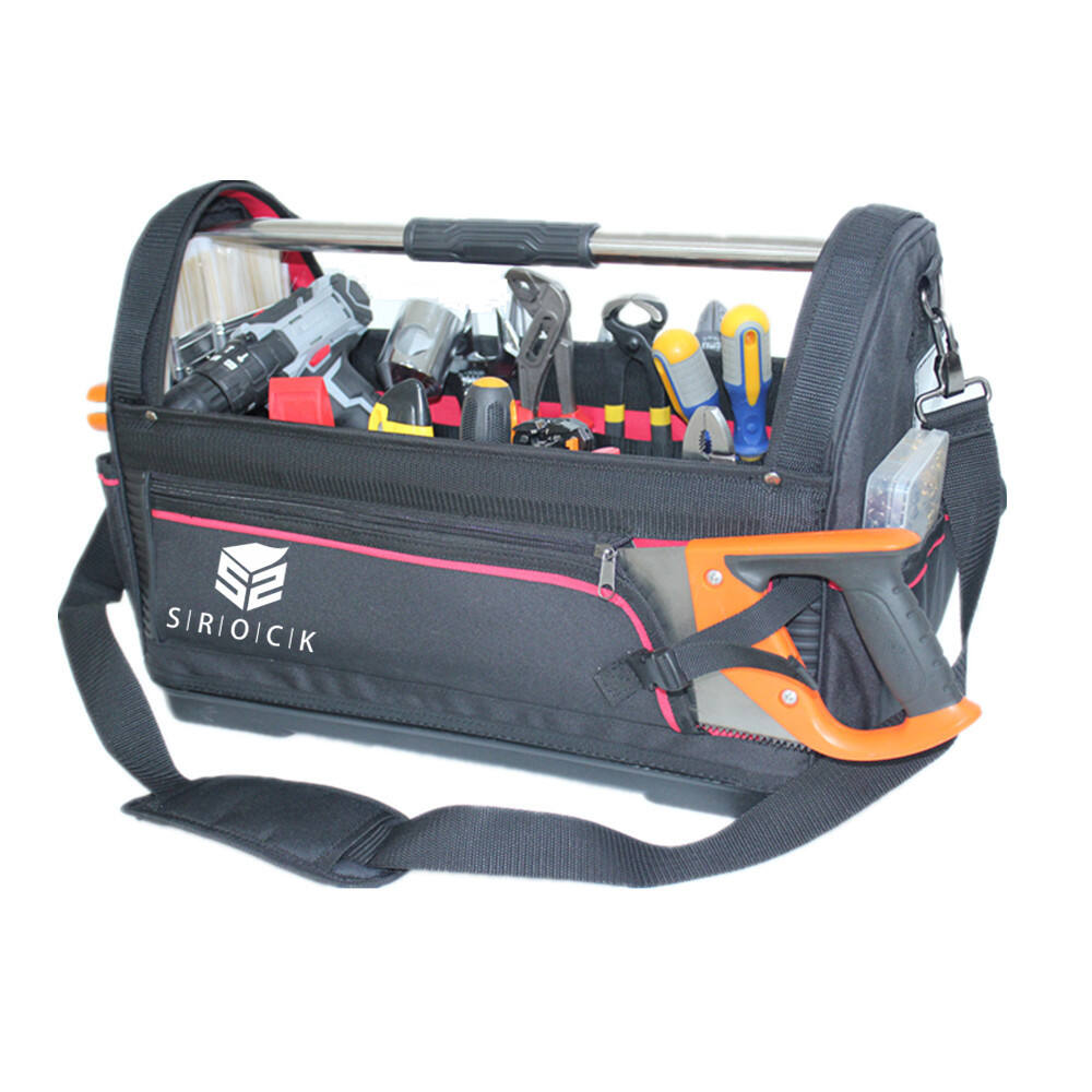 Professional craftsman waterproof  toolbag plumber tool bag with handle hard base supplier