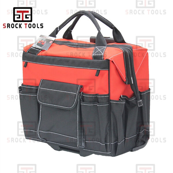 Heavy-duty construction meets versatility in this top tool bag with wheels