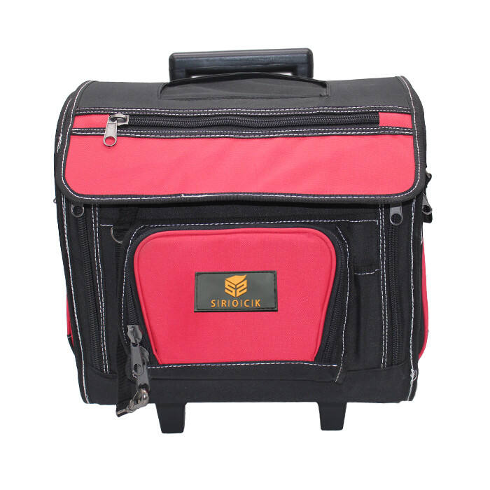 Large space trolly heavy duty tool bags with wheels rolling tool bag details