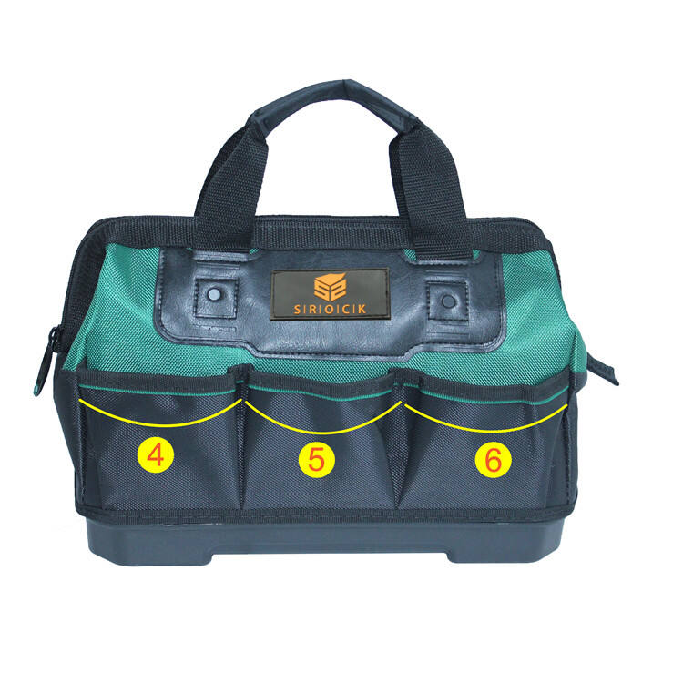 14 inch Goodwork Waterproof Cheap Tool Tote Bag small Tool Bag with Shoulder Strap and hard base details