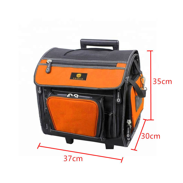 Large space trolly heavy duty tool bags with wheels rolling tool bag manufacture