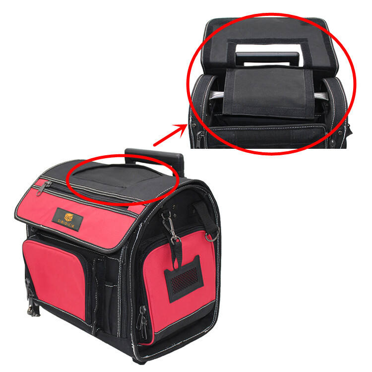 Large space trolly heavy duty tool bags with wheels rolling tool bag details