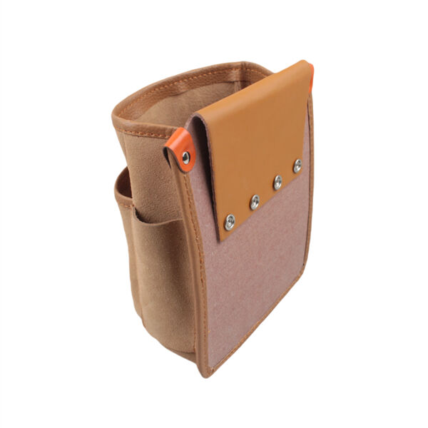 Stand out on the job site with a sleek leather electrician tool bag