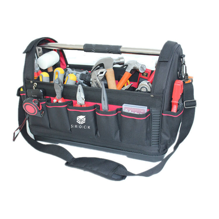 Professional craftsman waterproof  toolbag plumber tool bag with handle hard base manufacture