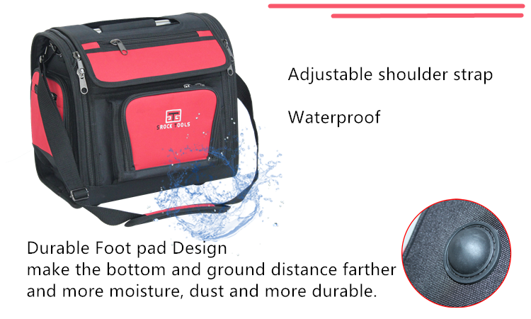 Electrical Hand Tool Kit Bag Set OEM Size Heavy Duty Fully Expanded Tool bag with Steel Tube Handle supplier