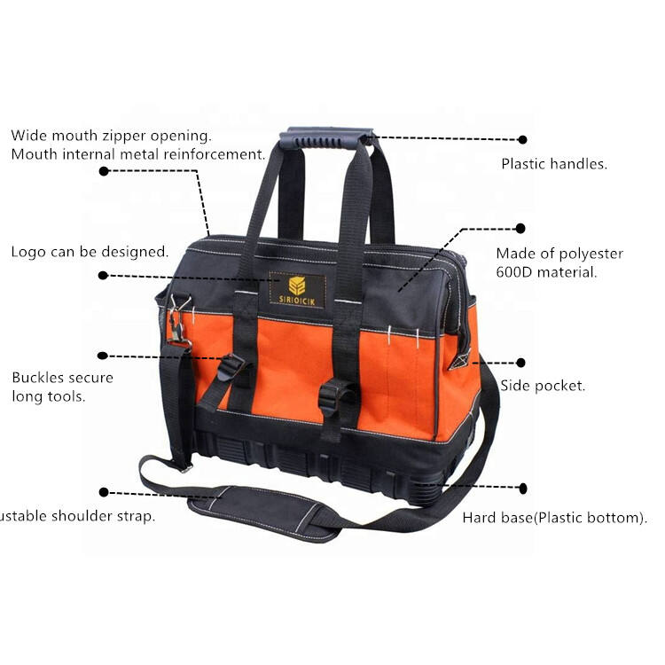 16 inch polyester electrician hot sale tool bag with rubber bottom manufacture