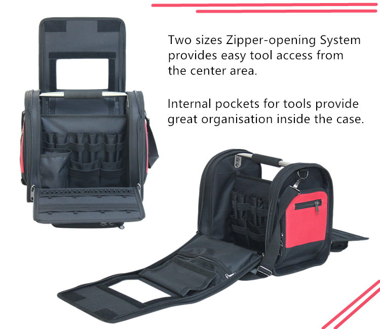 Electrical Hand Tool Kit Bag Set OEM Size Heavy Duty Fully Expanded Tool bag with Steel Tube Handle supplier