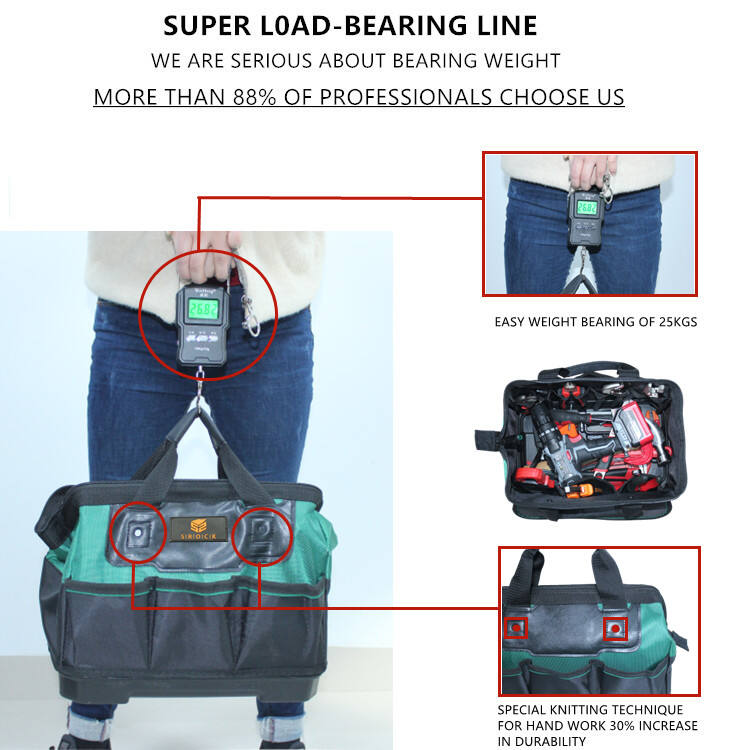 14 inch Goodwork Waterproof Cheap Tool Tote Bag small Tool Bag with Shoulder Strap and hard base supplier