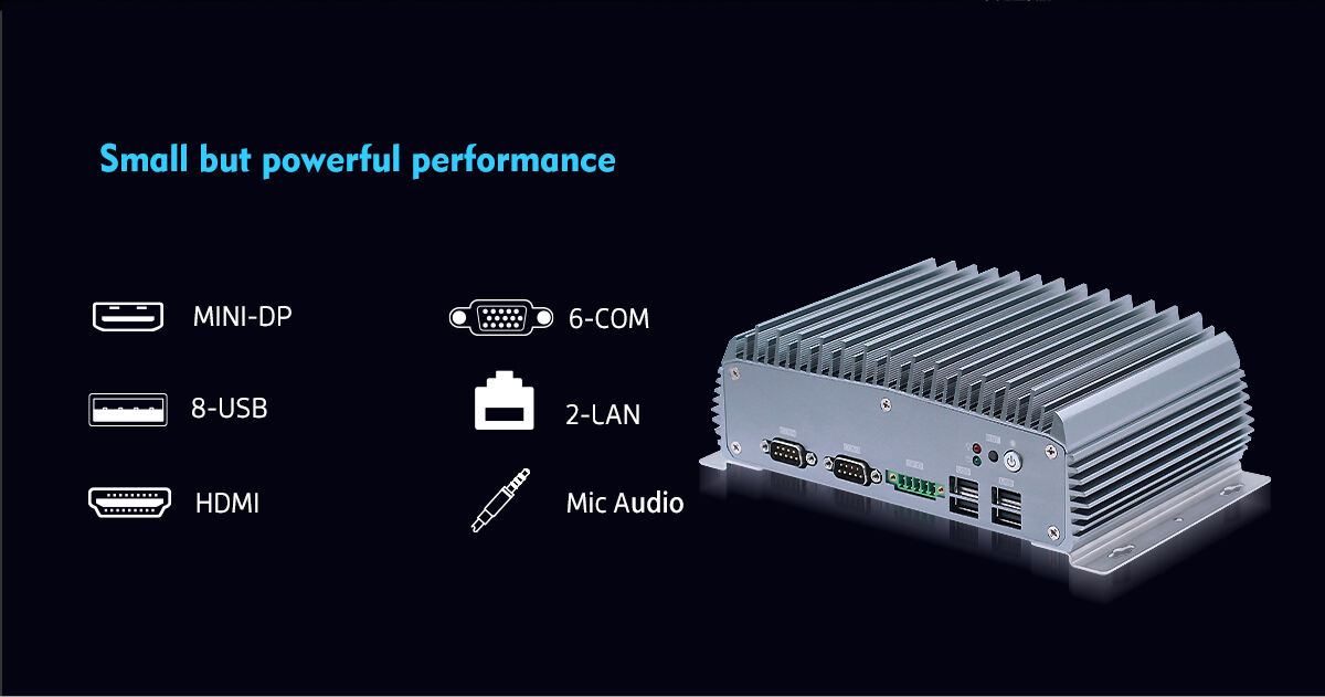 6*COM 2*LAN 8*USB Embedded Industrial Mini PC with 8th/10th/11th Celeron Core i3/i5/i7 supplier