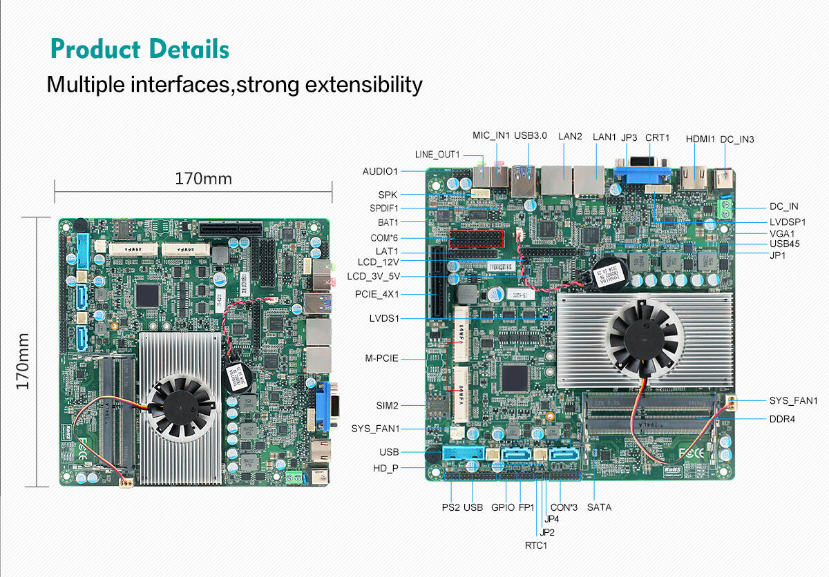 2*DDR4 Onboard Intel 8th Kaby Lake R-U Core i3 i5 i7 Industrial Mini-ITX Motherboard supplier