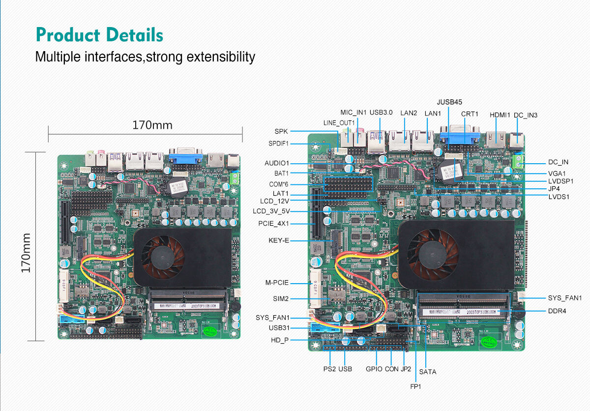 Intel 10th Comet Lake-U Core I3 I5 I7 2*DDR4 64GB Ram 6*COM 10*USB Industrial Mini ITX Motherboard factory