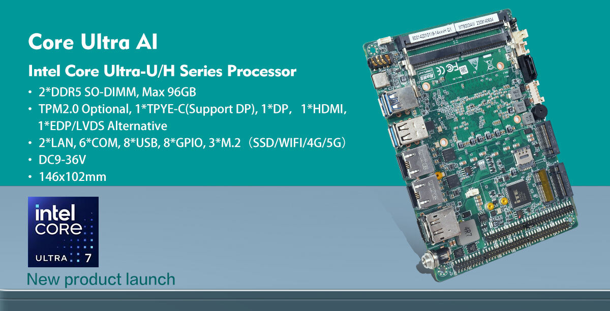 Intel core Ultra-U/H Ultra-125U/Ultra-155U Processor Industrial Motherboard 2*DDR5 6*COM 2*Lan details