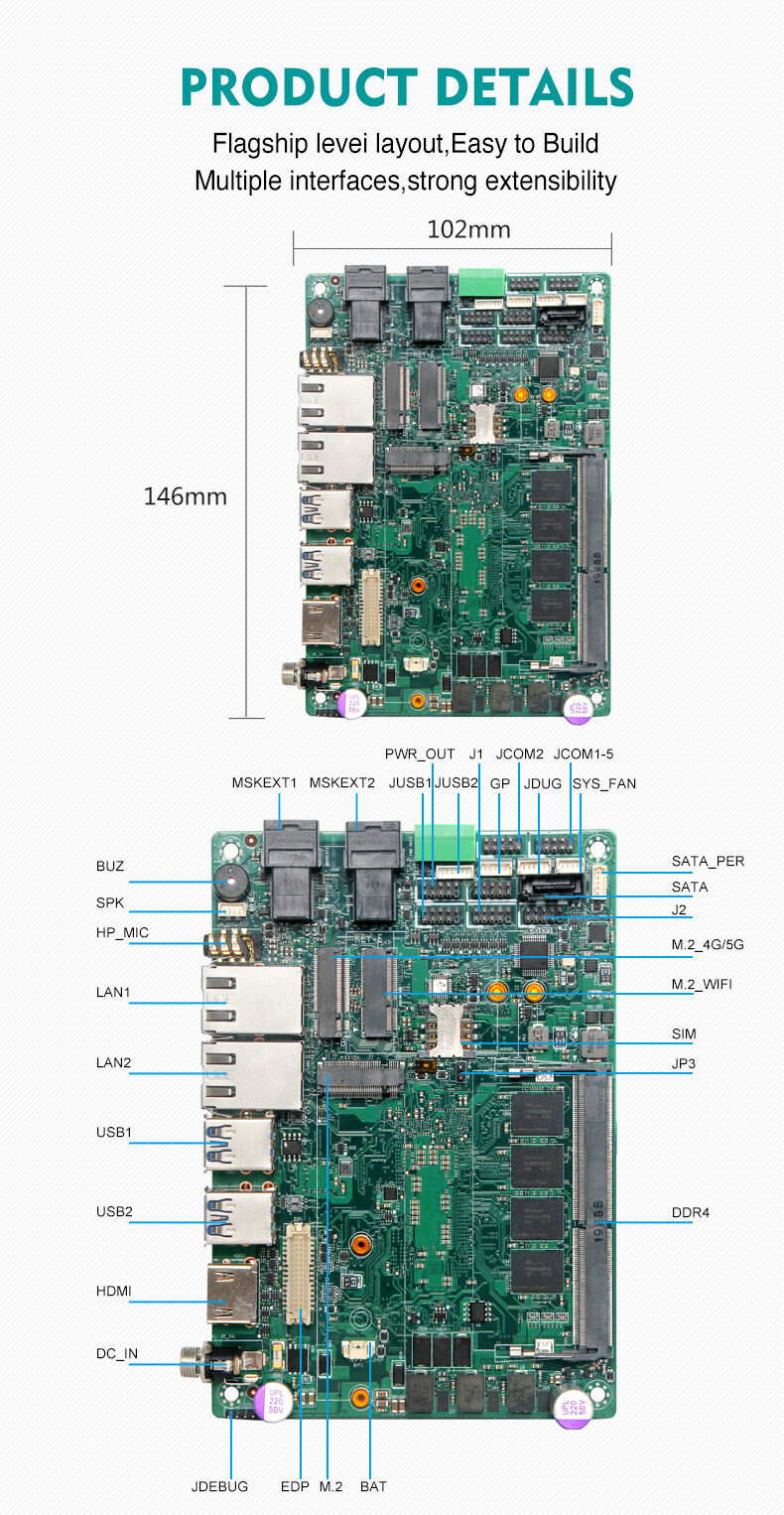 Intel 11th Tiger Lake-U I3-1115G4/I5-1135G7/I7-1165G7 DDR4 3.5inch Industrial Motherboard for Robot manufacture