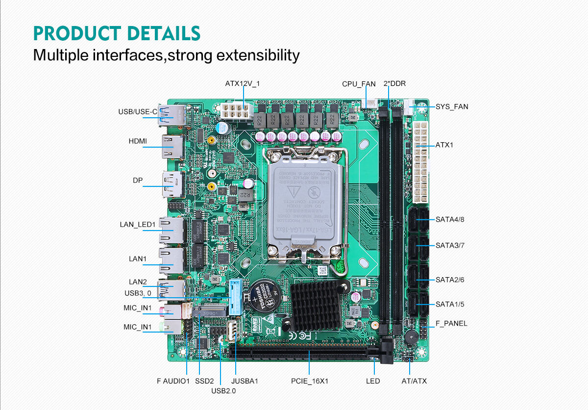 LGA 1700 H670/B660 Nas Motherboard Intel 12th Gen Alder Lake-S ATX Industrial Server Mini Itx Motherboard supplier