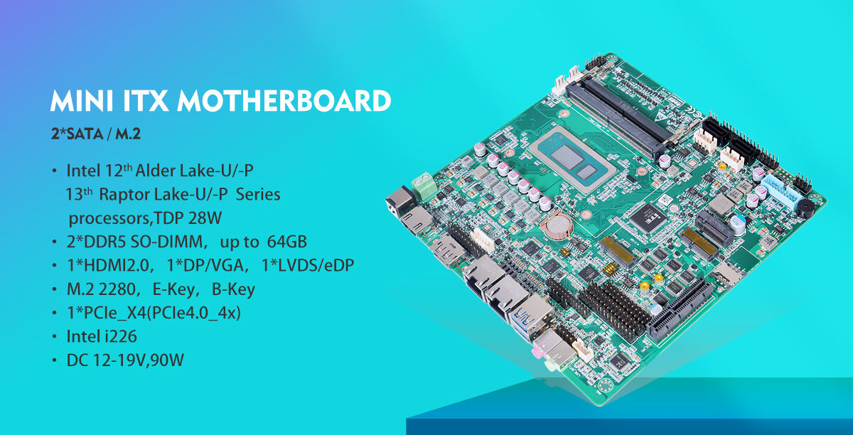 Intel 12th/13th Gen Industrial Mini-Itx Motherboard 2 LAN 6*COM Core I3 I5 I7 Tpm2.0 WiFi HD-Mi Dp/VGA Lvds/Edp X86 Mini PC Mainboard for POS details