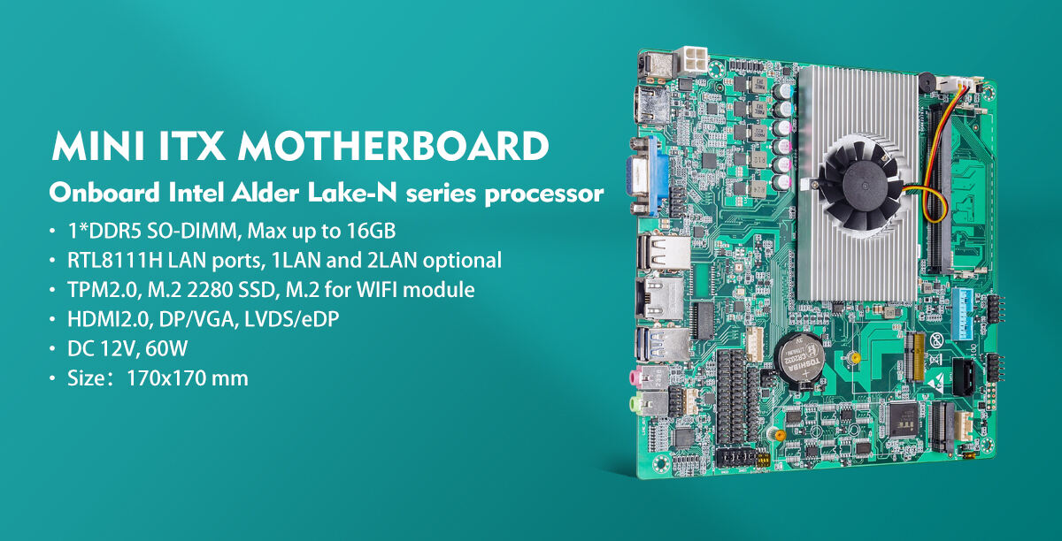 N100/N300 Mini ITX Motherboard Onboard Intel Alder Lake-N Industrial PC Motherboard DDR4 factory