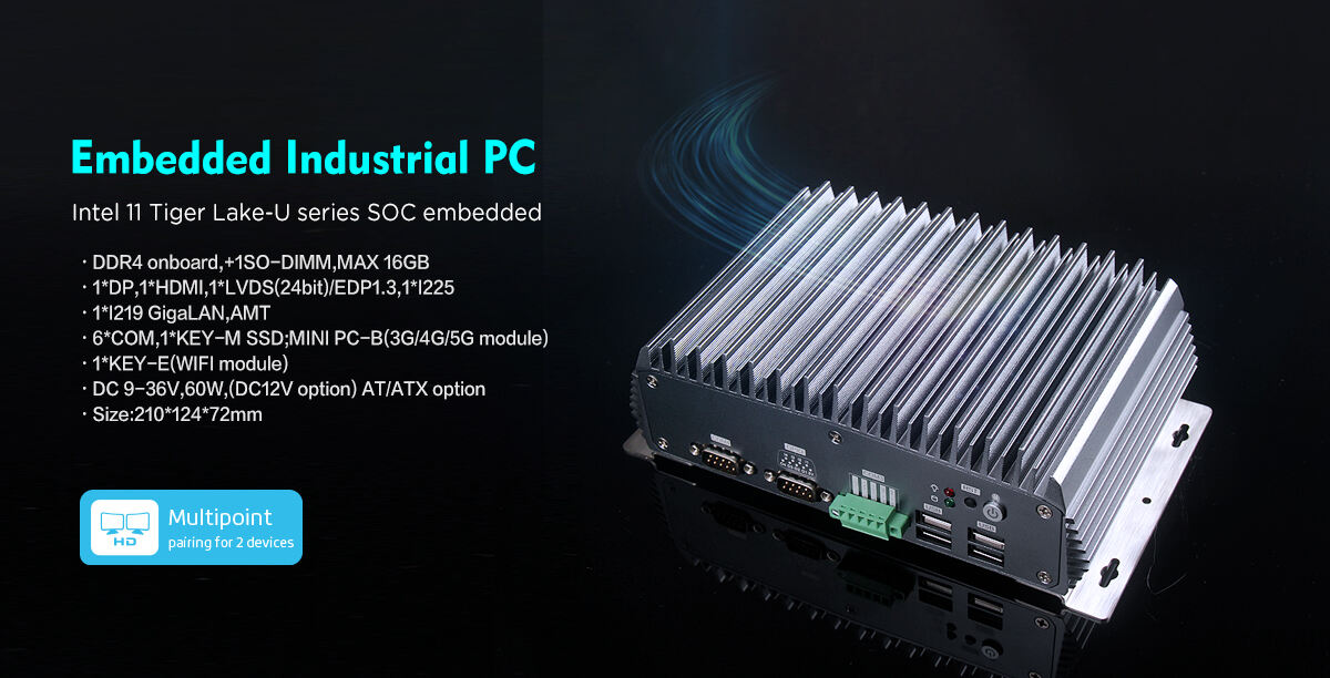 6*COM 2*LAN 8*USB Embedded Industrial Mini PC with 8th/10th/11th Celeron Core i3/i5/i7 supplier