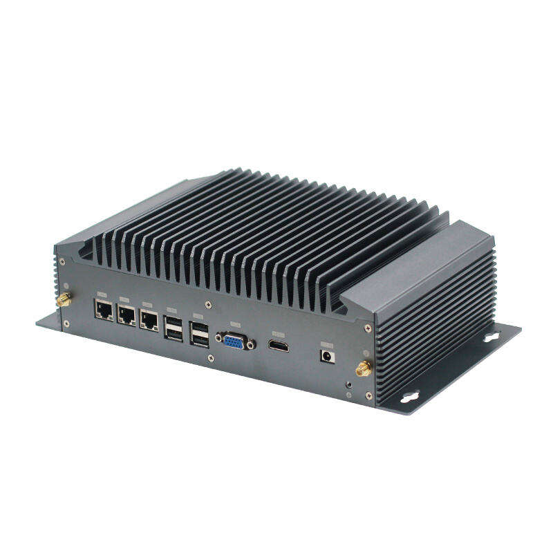 Railway System Control Computer Fanless Industrial PC with 3 LAN Ports 6 USB Ports Dual Display Support Core 11th or 12th Generation Processor DC 9-36V Power Supply OEM Customizable for Rail Transit Applications