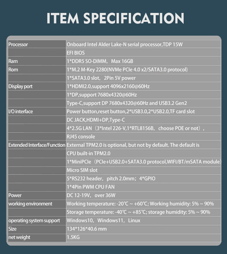 Piesia Cheap 12th Gen N300 N100 N200 N95 Industrial Mini PC 4 Lan Ports DDR5 Memory 16GB Portable Router Computer Host with Fanless Design and Dual Display Support for Various Applications manufacture