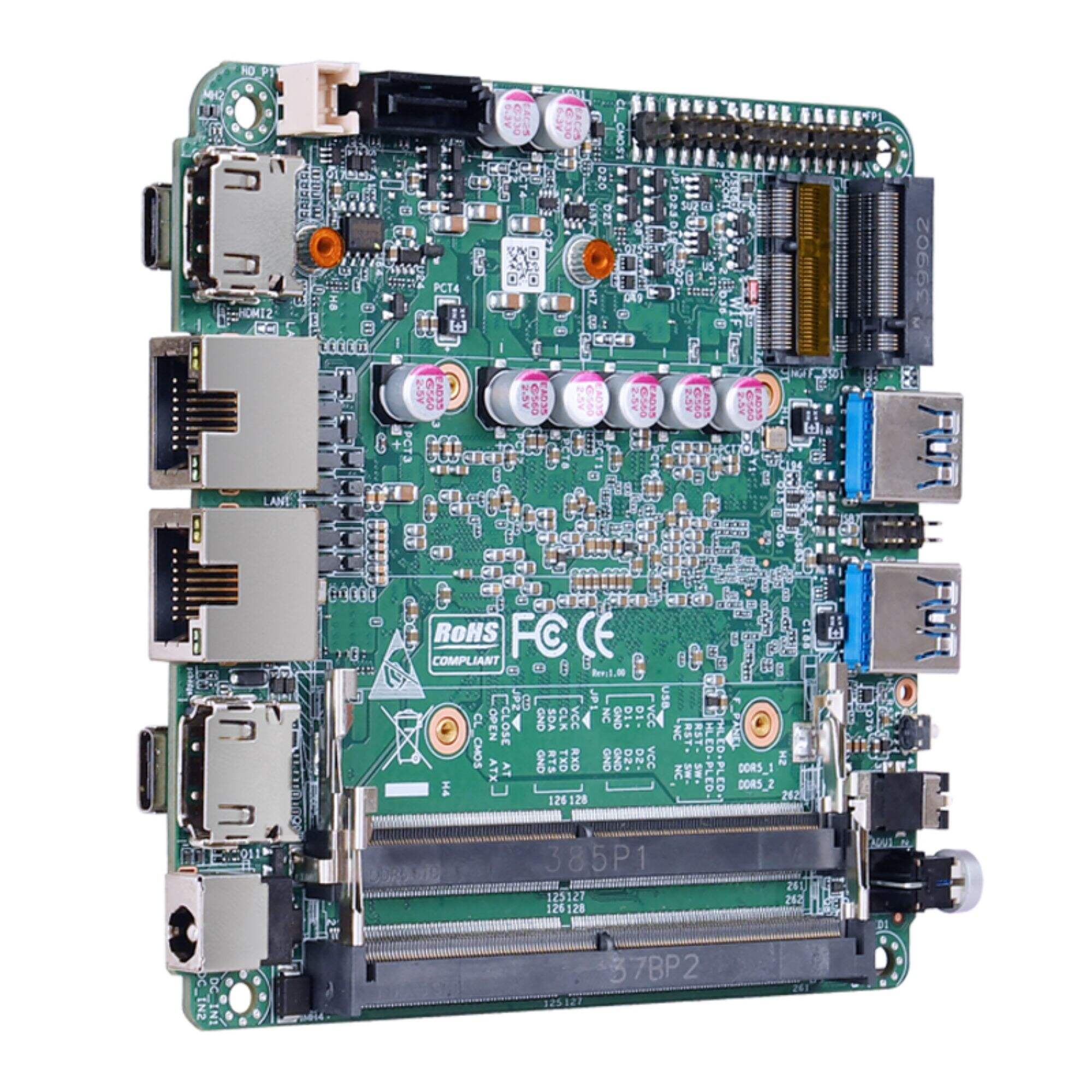 Piesia 12th Gen Intel Core Ultra 135u/155u/135h/155h x86 Linux 2*lan Mini PC nuc Motherboard mit 2*hdmi2.1 2*type-c