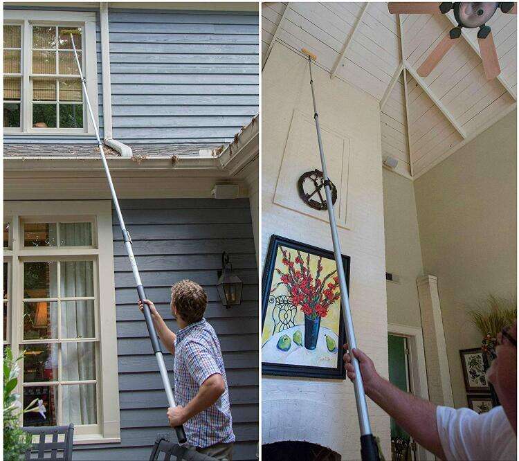 Collapsible portable 10m aluminum telescopic tube extendable window cleaning pole details