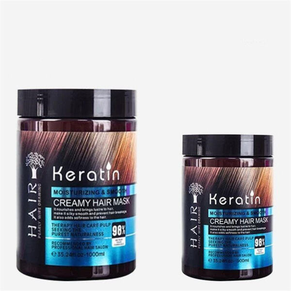 Repair damaged hair with a keratin hair mask