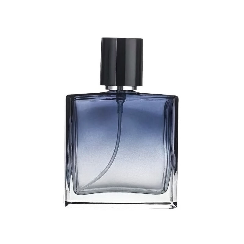 Quadratische blaue leere Glasparfümflaschen HY-190