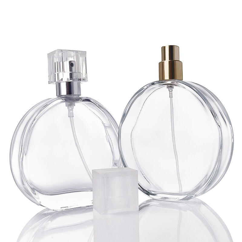 Einfacher Stil Transparente runde Parfümflasche HY-191