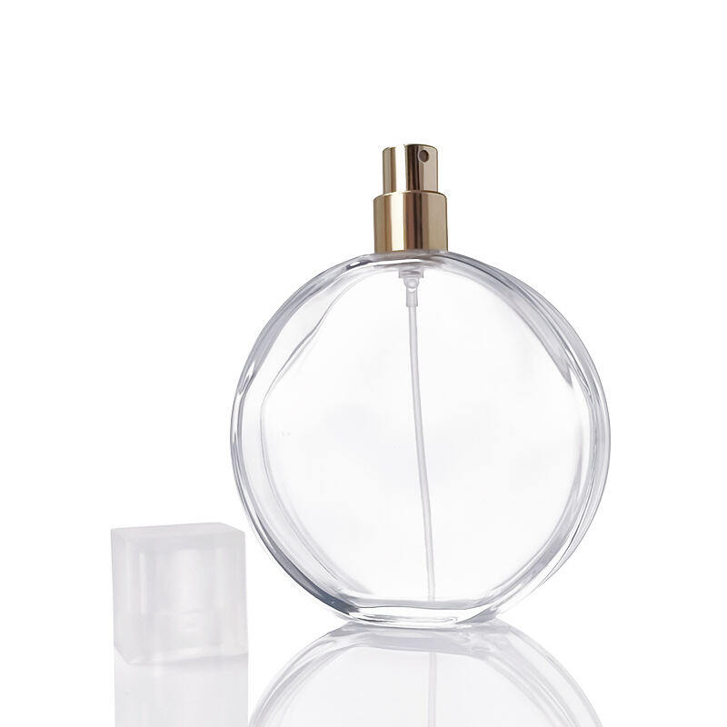Einfacher Stil Transparente runde Parfümflasche HY-191