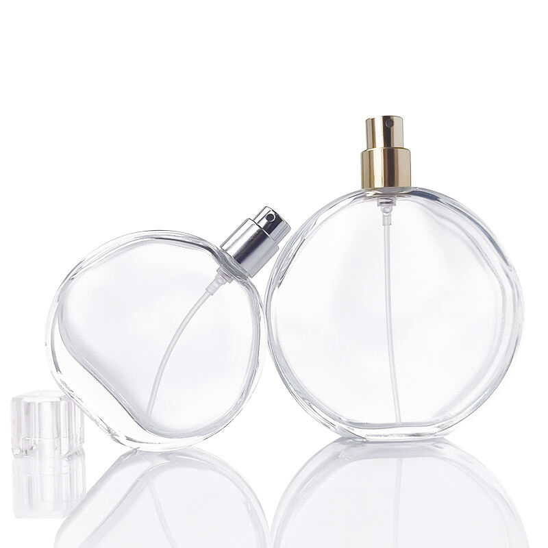 Einfacher Stil Transparente runde Parfümflasche HY-191