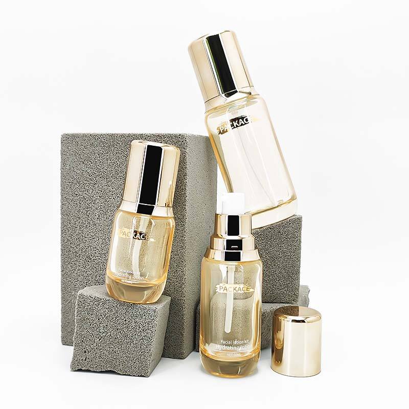 Hot Selling Simple Design Glass Bottle Cosmetic set HY-2429