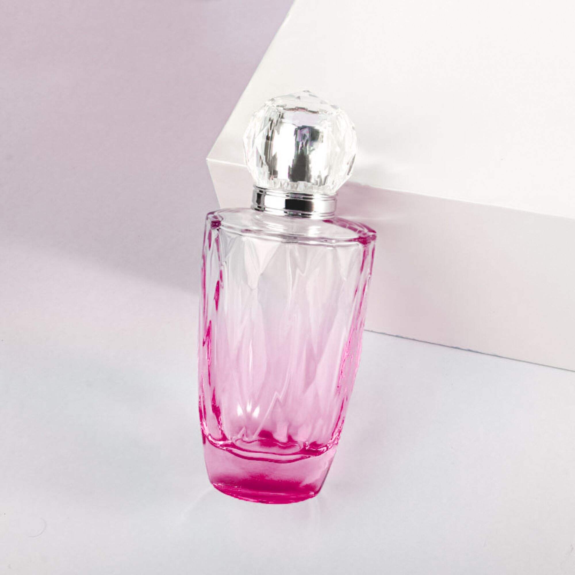 Rosa Gradient Sprühnebel Parfümflasche Glas stabiler Boden HY-204