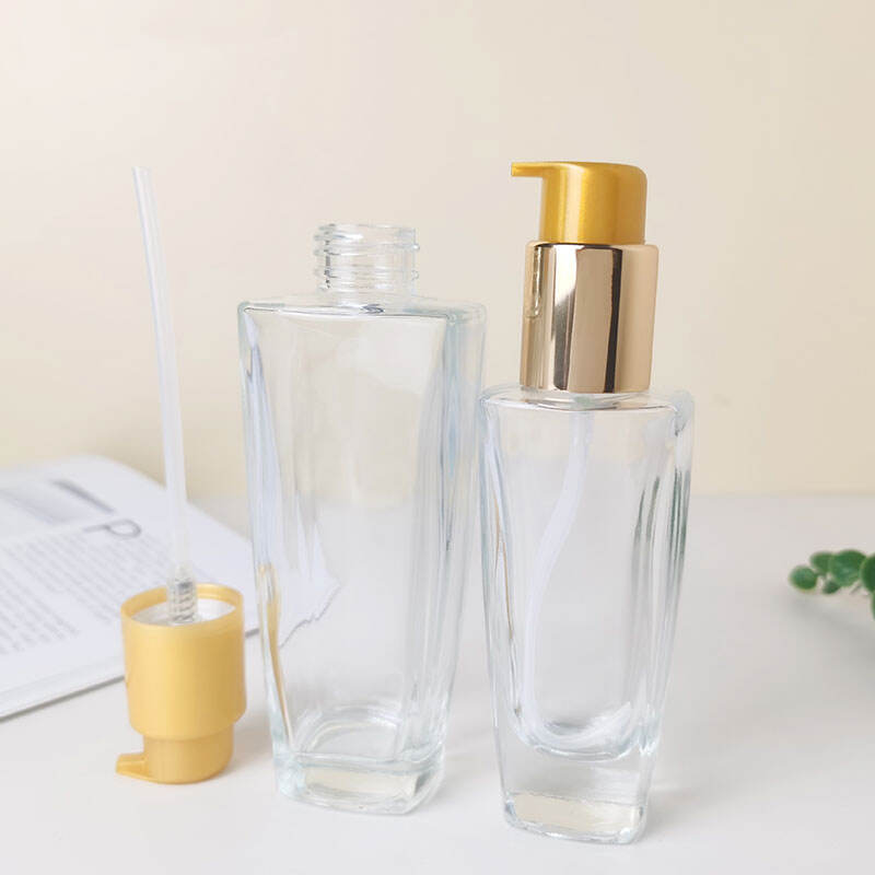 Glasflasche Kosmetik mit Plastikflaschenverschluss HY-1837