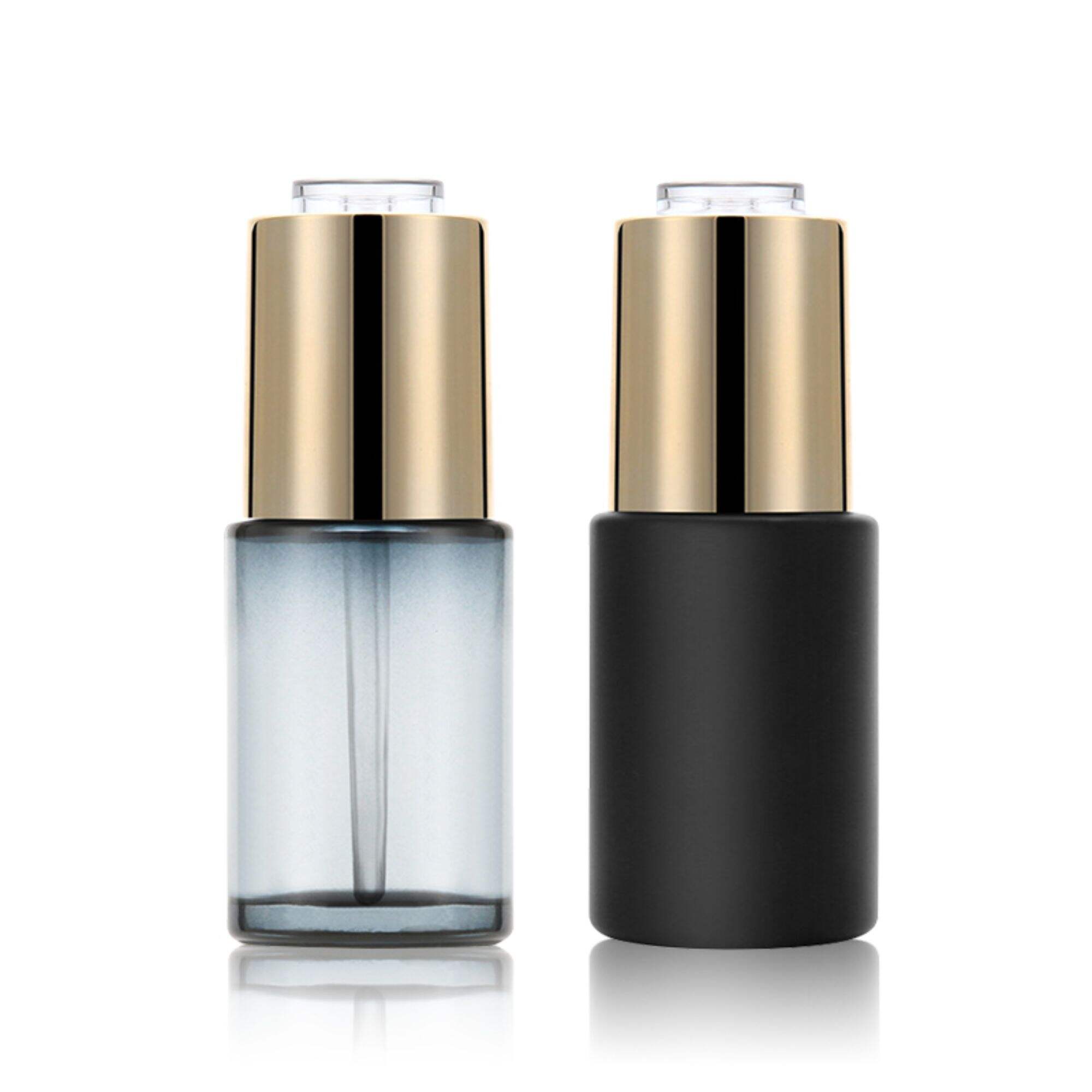 Gold-silberner Deckel Glas Kosmetik-Serumflasche HY-139